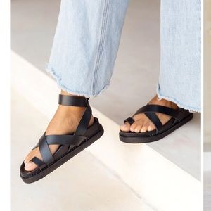 Liberte Brontë leather gladiator sandals